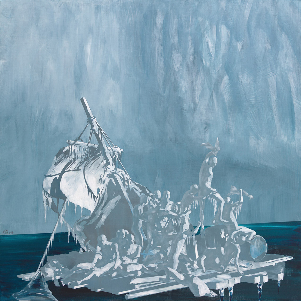 Oeuvre "The raft" (créée en 2013) par Miao Xiaochun
